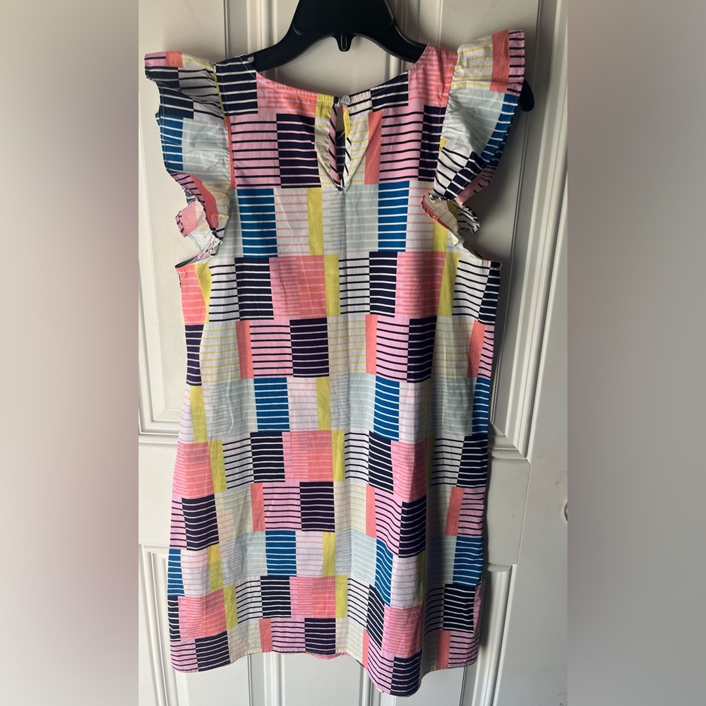 Michelle McDowell NEW colorful ruffle sleeve mini dress size small women’s - Picture 3 of 7